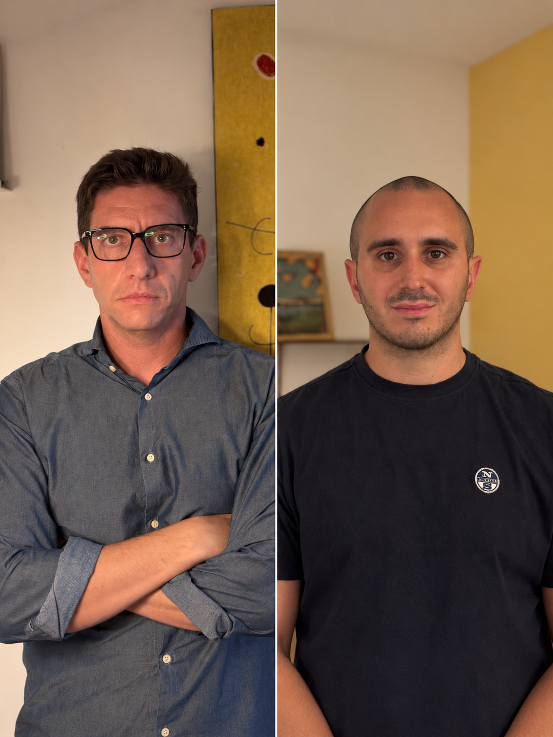 Sebastiano e Nicola, i due psicologi di STAREBENE, ritratti affiancati